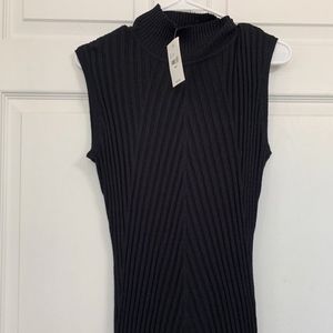 NWT Lane Bryant 18/20 Black Mock Neck Sleeveless